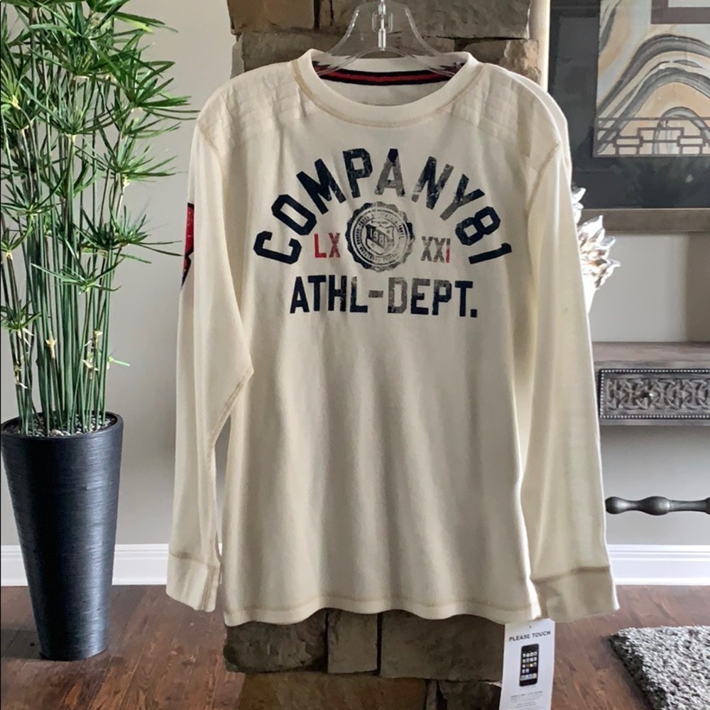 NWT Company 81 Long Sleeve Waffle Tee Boys Size XL